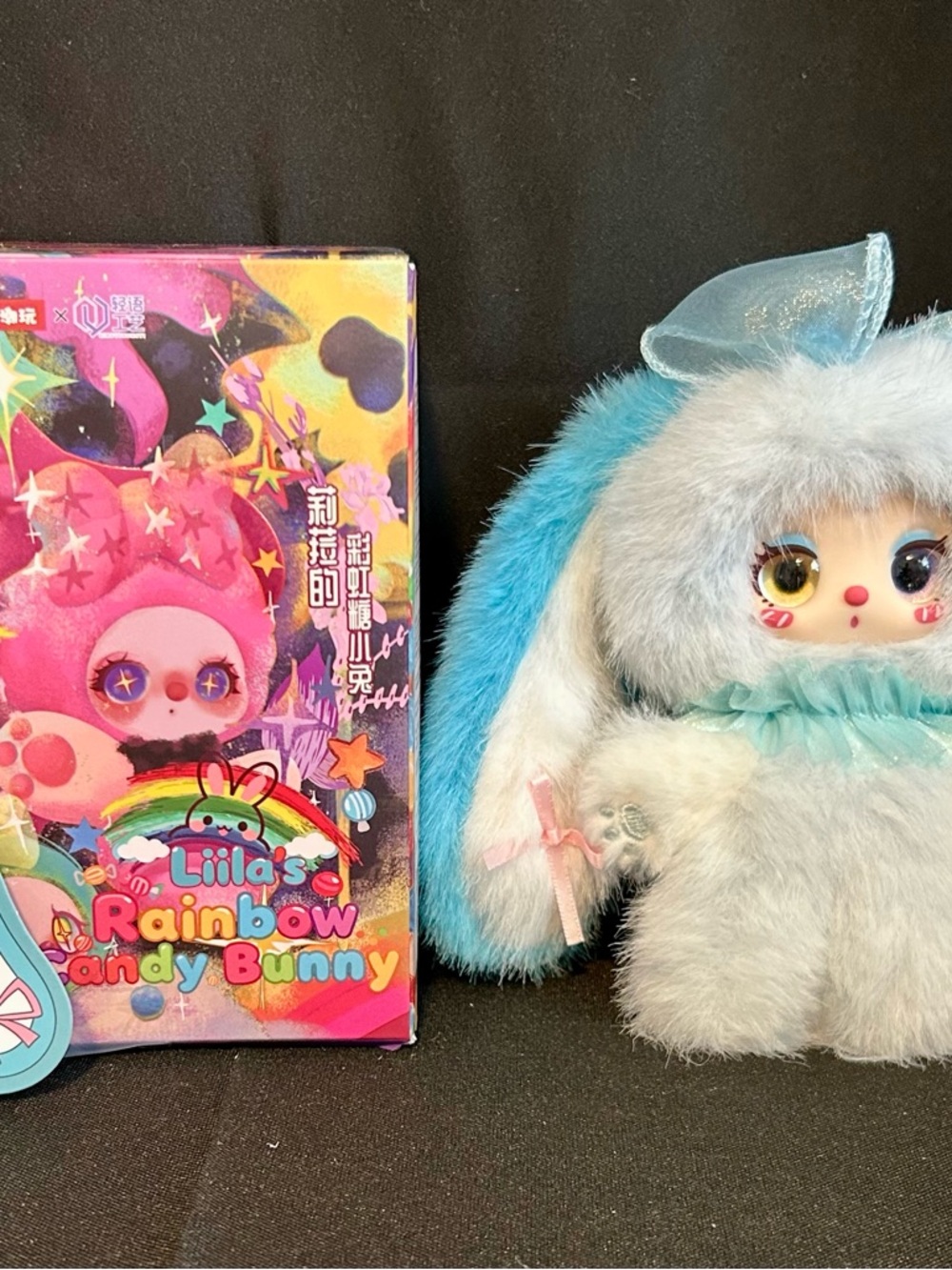 Liila’s Rainbow Candy Bunny Plush Toy - Clear Sky